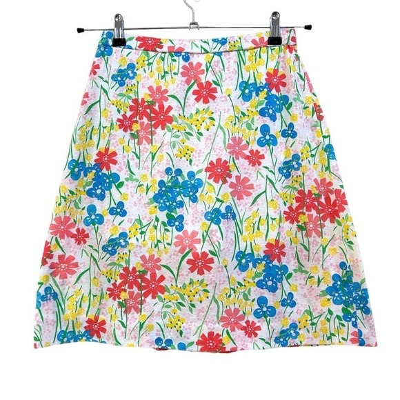 Vintage Haymaker Floral Button Down Skirt Skort w/ Shorts Made in USA, Size S - Picture 2 of 11